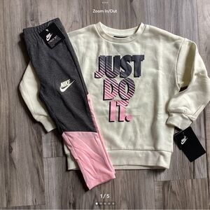 Nike toddler girl Sweatshirt & leggings set size 3T(NWT) ~PRICE FIRM, NO OFFERS~